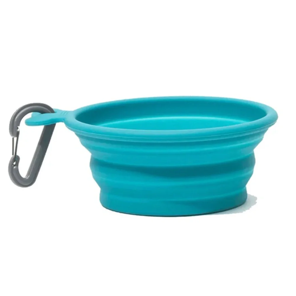 NWT Messy Mutts Silicone Collapsible Travel Pet Bowl